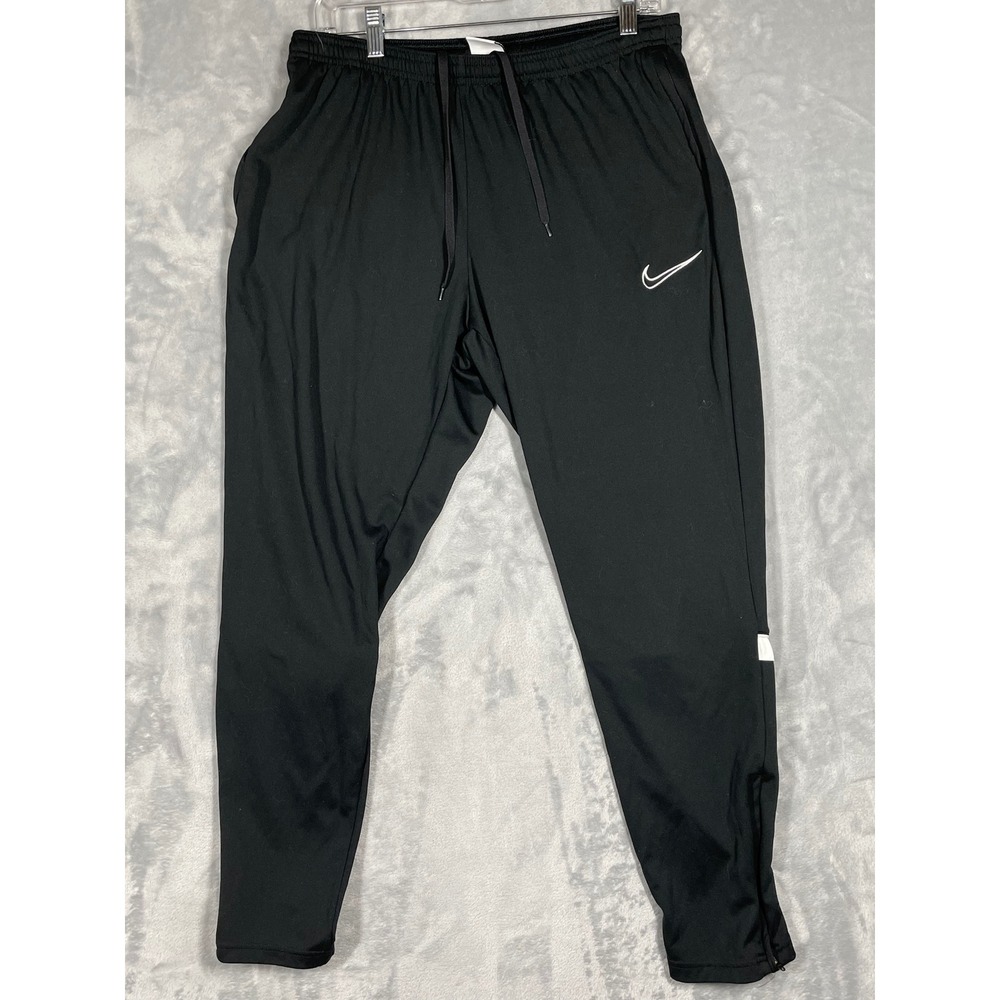 Nike Mens Dri-FIT Academy Soccer Training Pants Black XL Ankle Zip Joggers